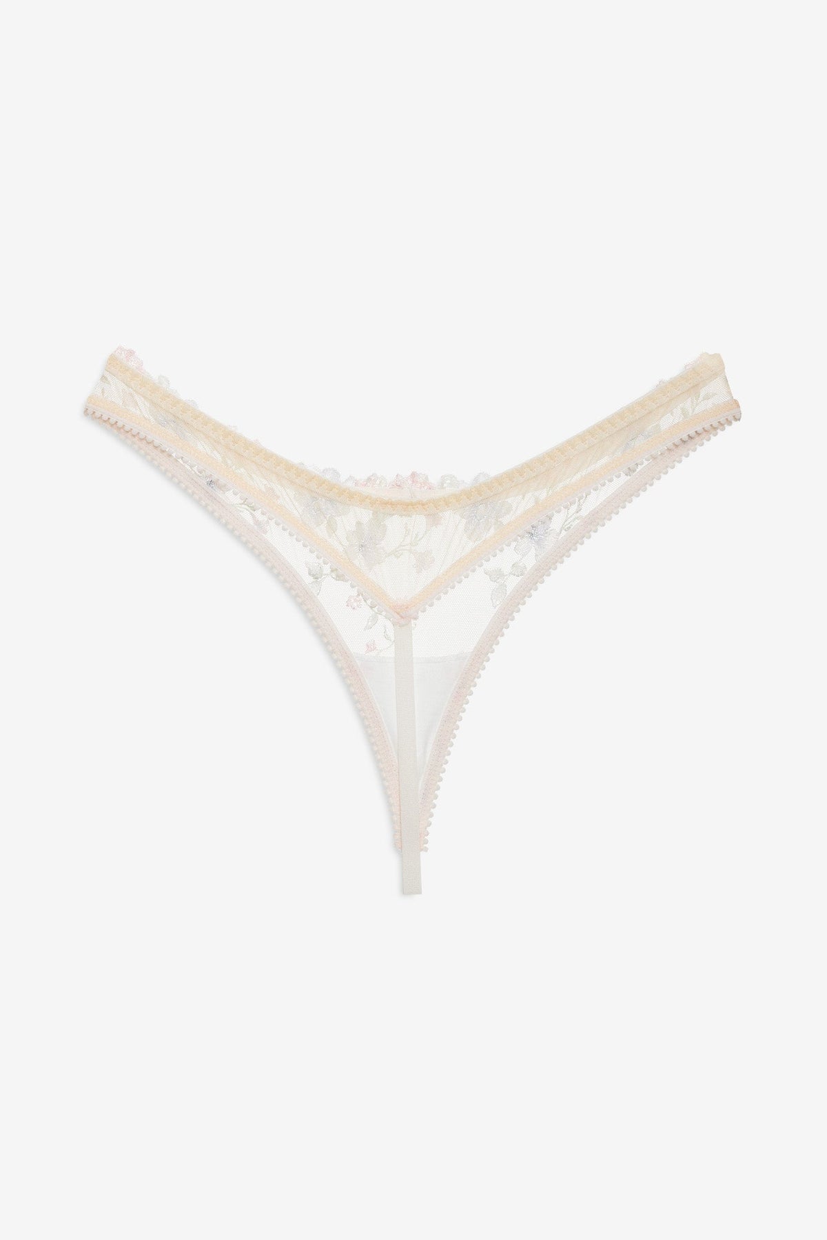 For Love & Lemons Peachy Keen Floral Thong Panty
