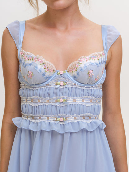 For Love & Lemons Cottage Roses Slip Dress