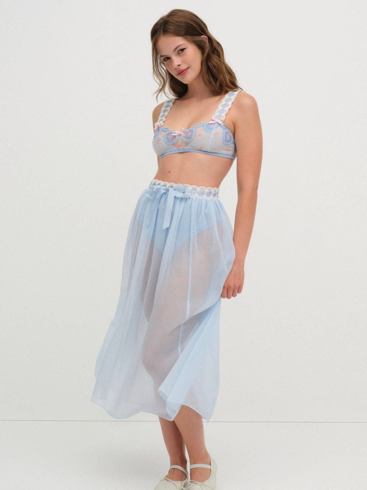 For Love & Lemons Dainty Doily Midi Skirt