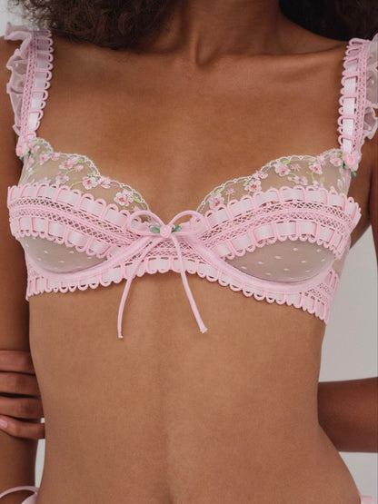 For Love & Lemons Pinkaboo Underwire Bra