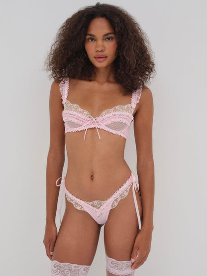 For Love & Lemons Pinkaboo Underwire Bra