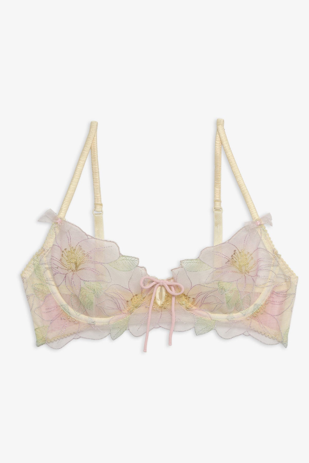 For Love & Lemons Blush Hibiscus Underwire Bra