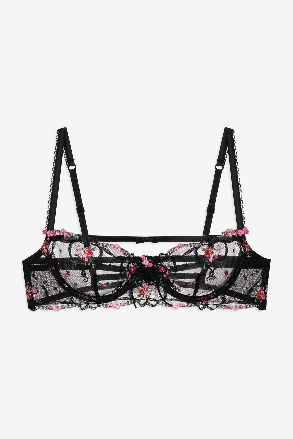 For Love & Lemons Lovestruck Bows Underwire Bra