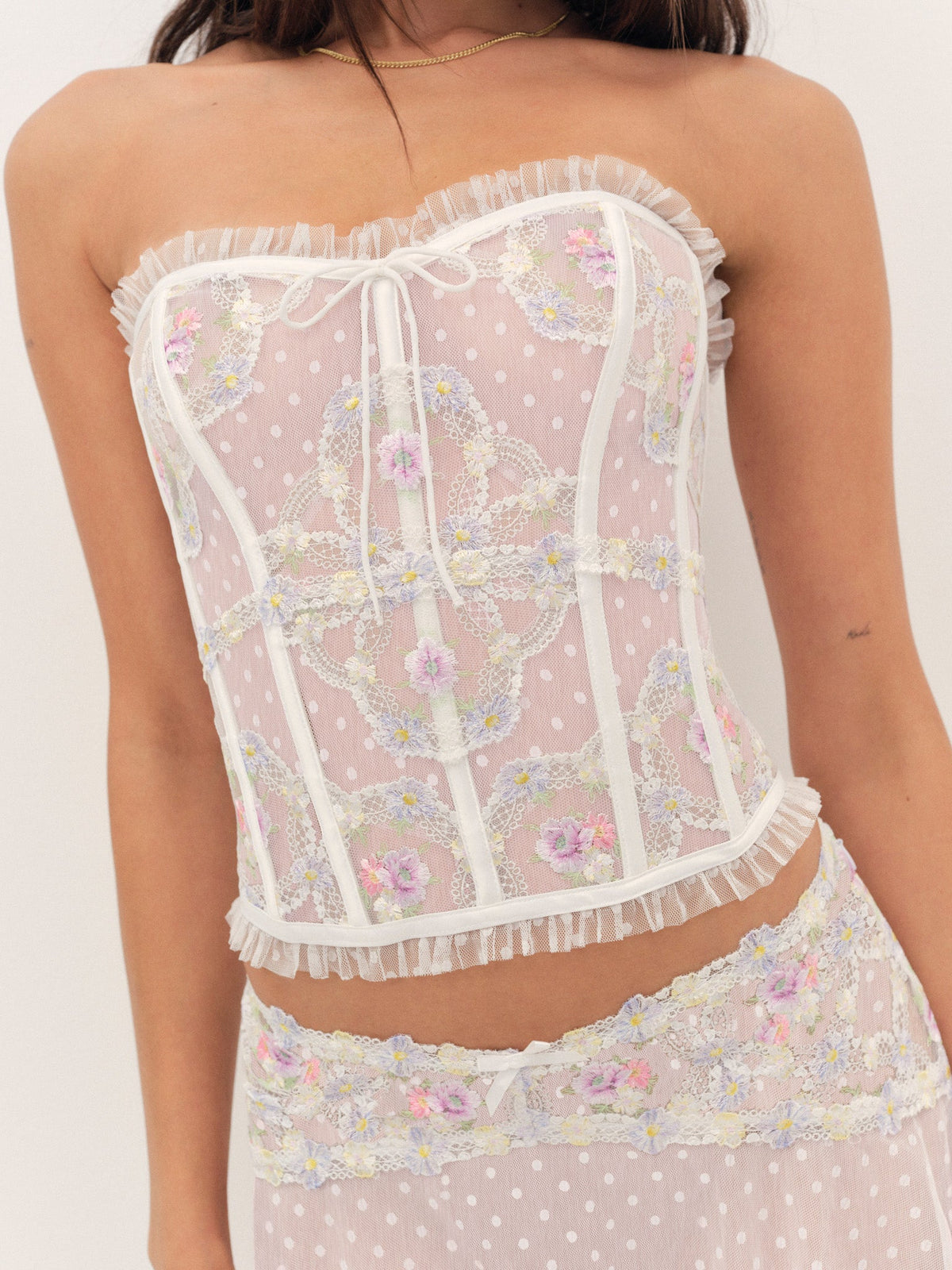 For Love & Lemons Spring Blossom Corset