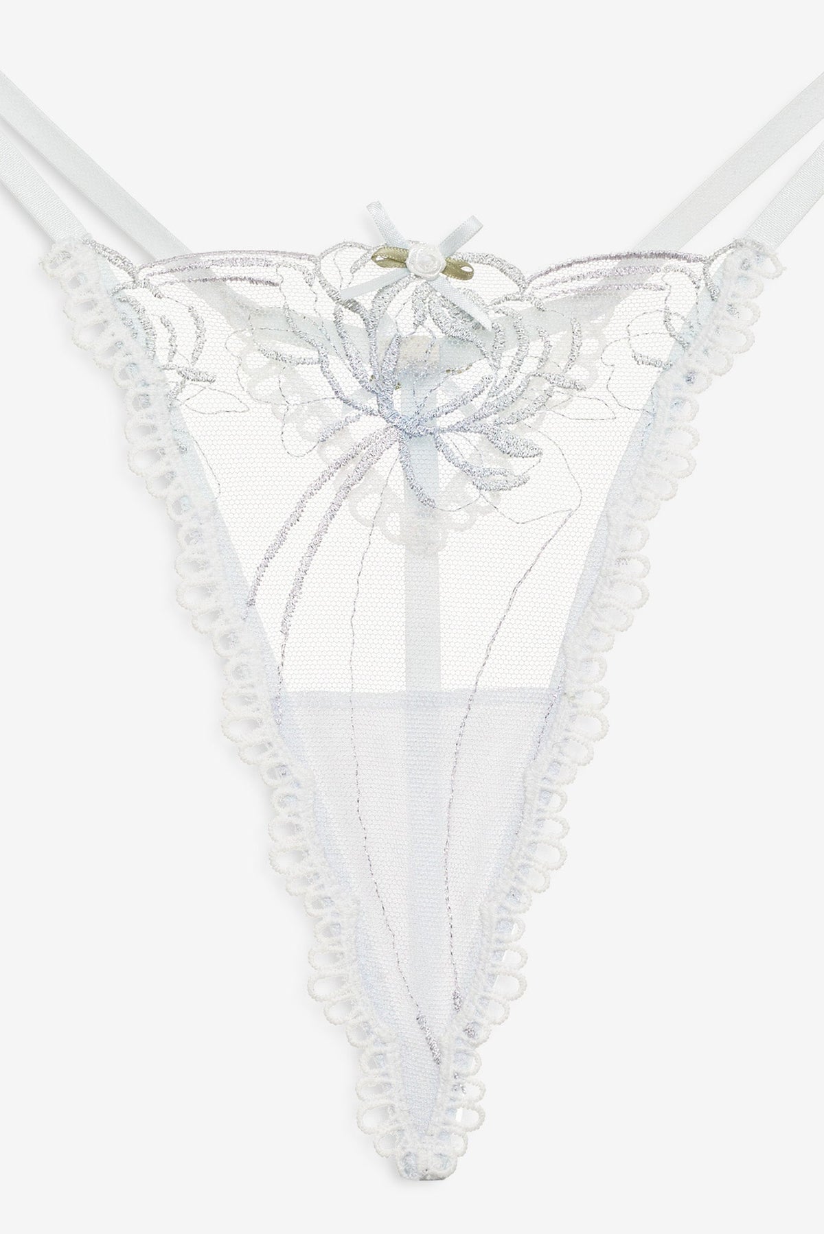 For Love & Lemons Shimmer Garden Thong Panty