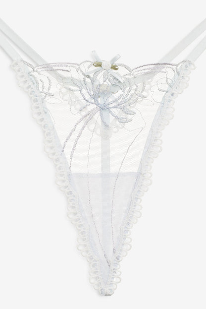 For Love & Lemons Shimmer Garden Thong Panty