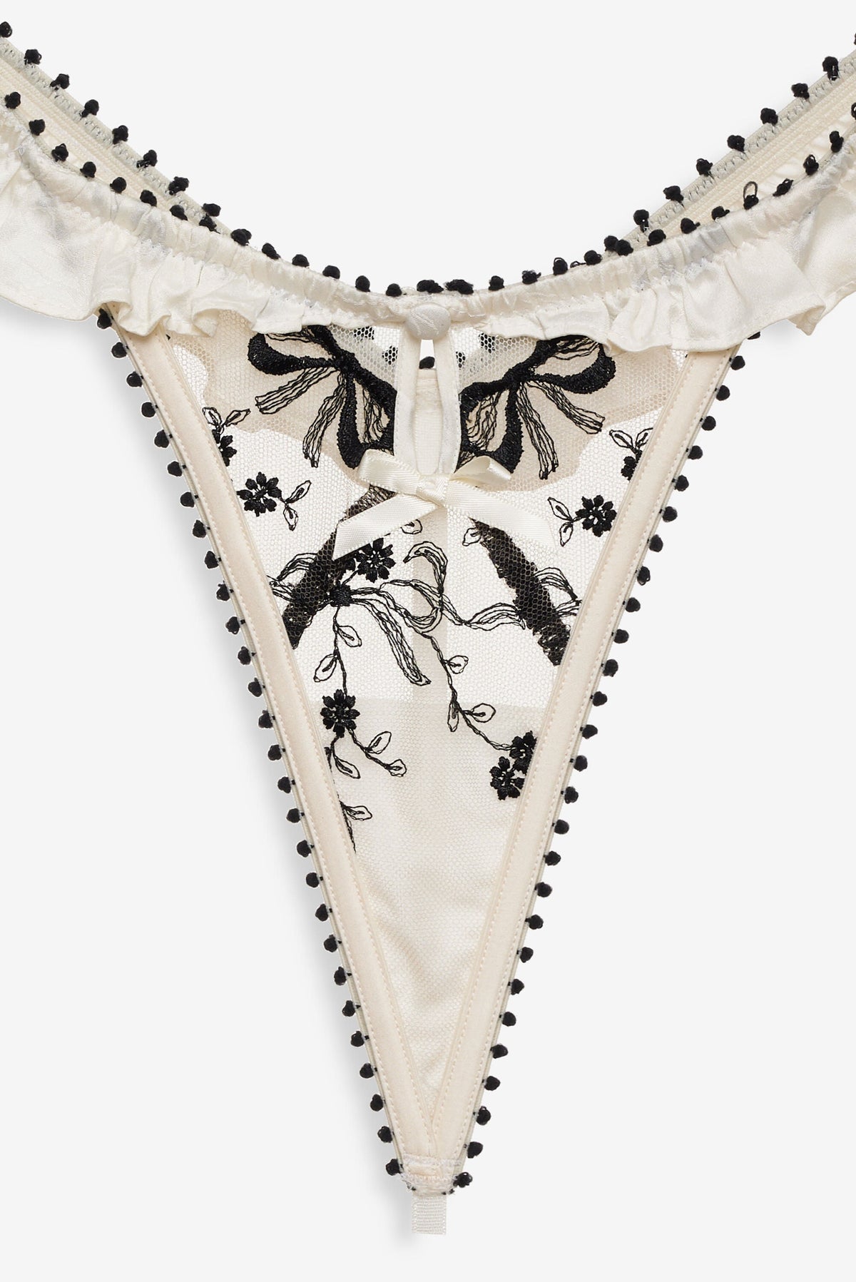 For Love & Lemons Bow Time Thong Panty