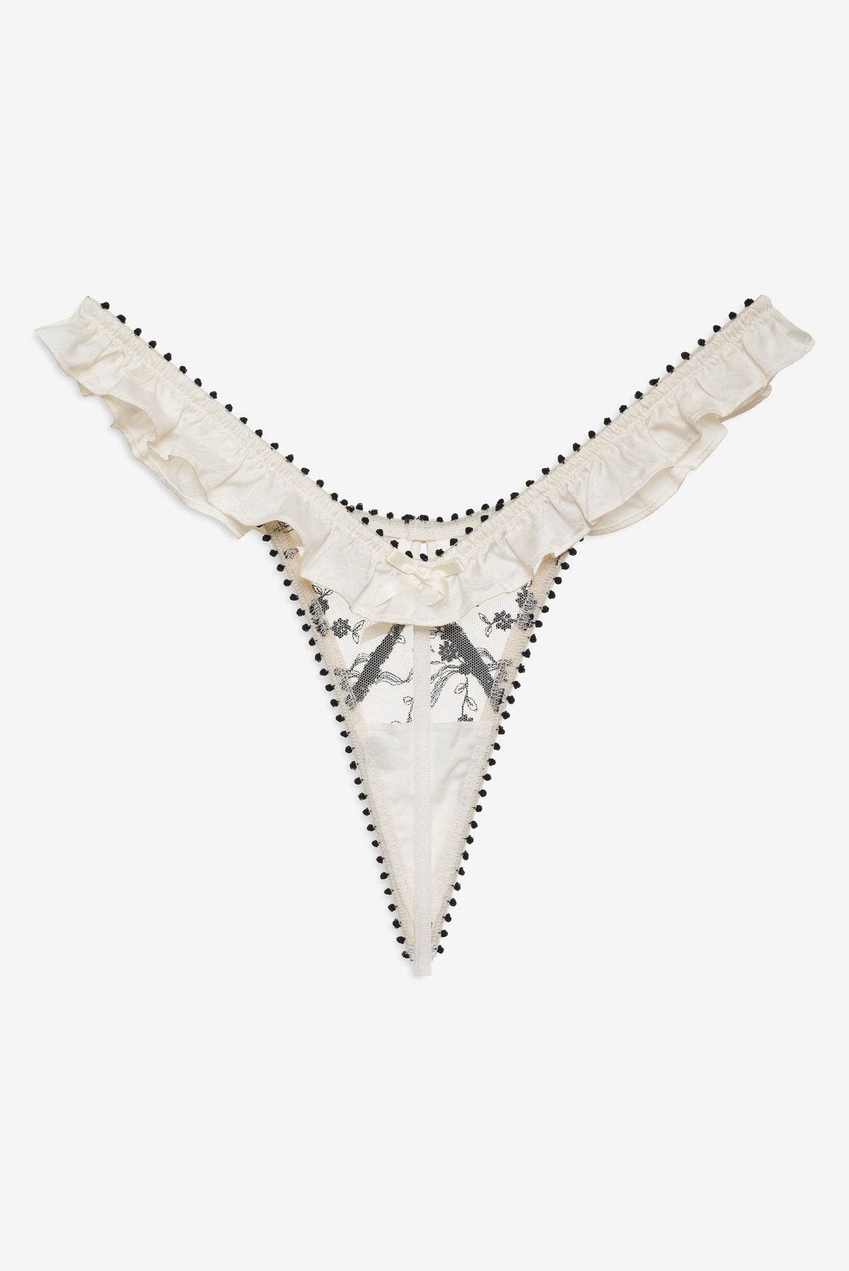 For Love & Lemons Bow Time Thong Panty