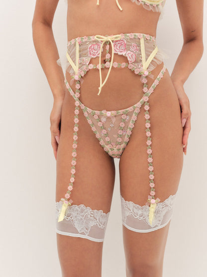 For Love & Lemons Twilight Rose Thong Panty
