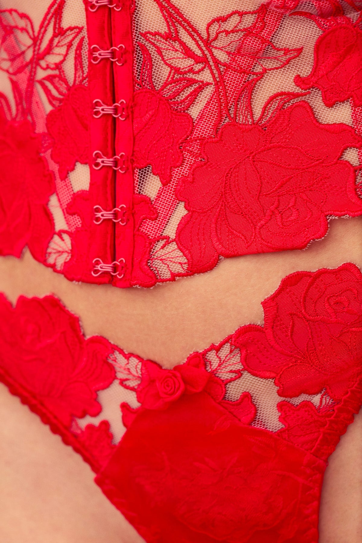 For Love & Lemons Love is a Rose Thong Panty