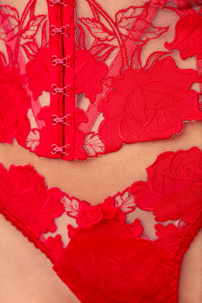 For Love & Lemons Love is a Rose Thong Panty