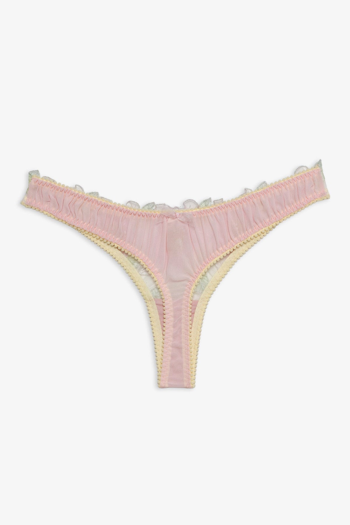 For Love & Lemons Blush Hibiscus Thong Panty