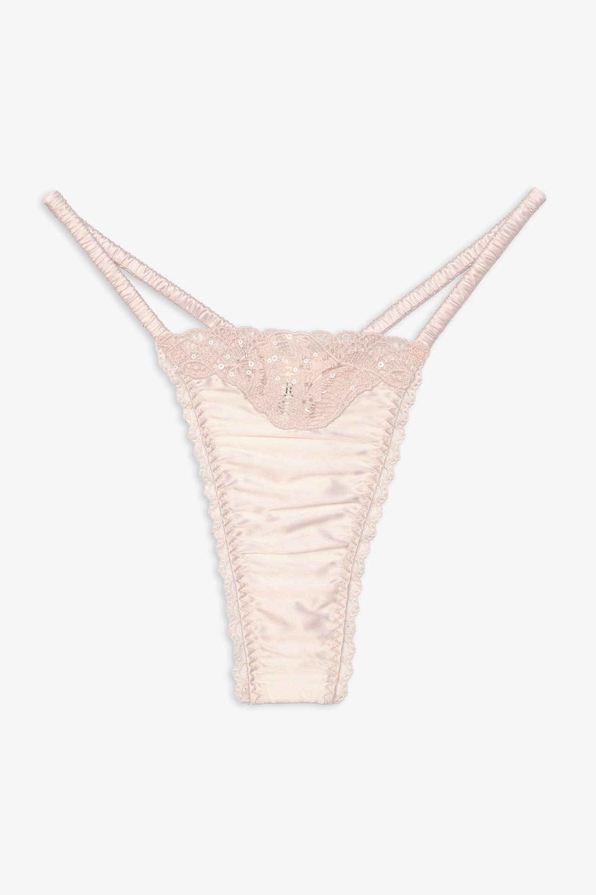 For Love & Lemons Seashell Beaded Thong Panty