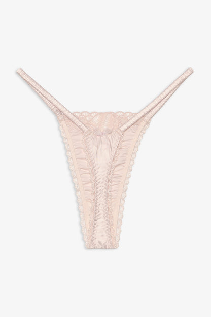 For Love & Lemons Seashell Beaded Thong Panty