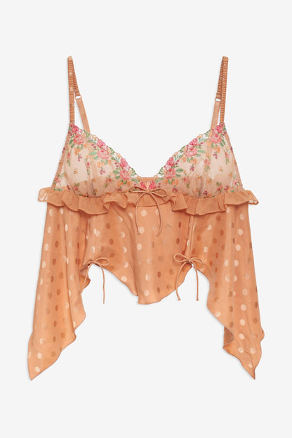 For Love & Lemons Glimmer Rosebud Sleep Top