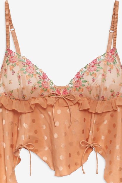 For Love & Lemons Glimmer Rosebud Sleep Top