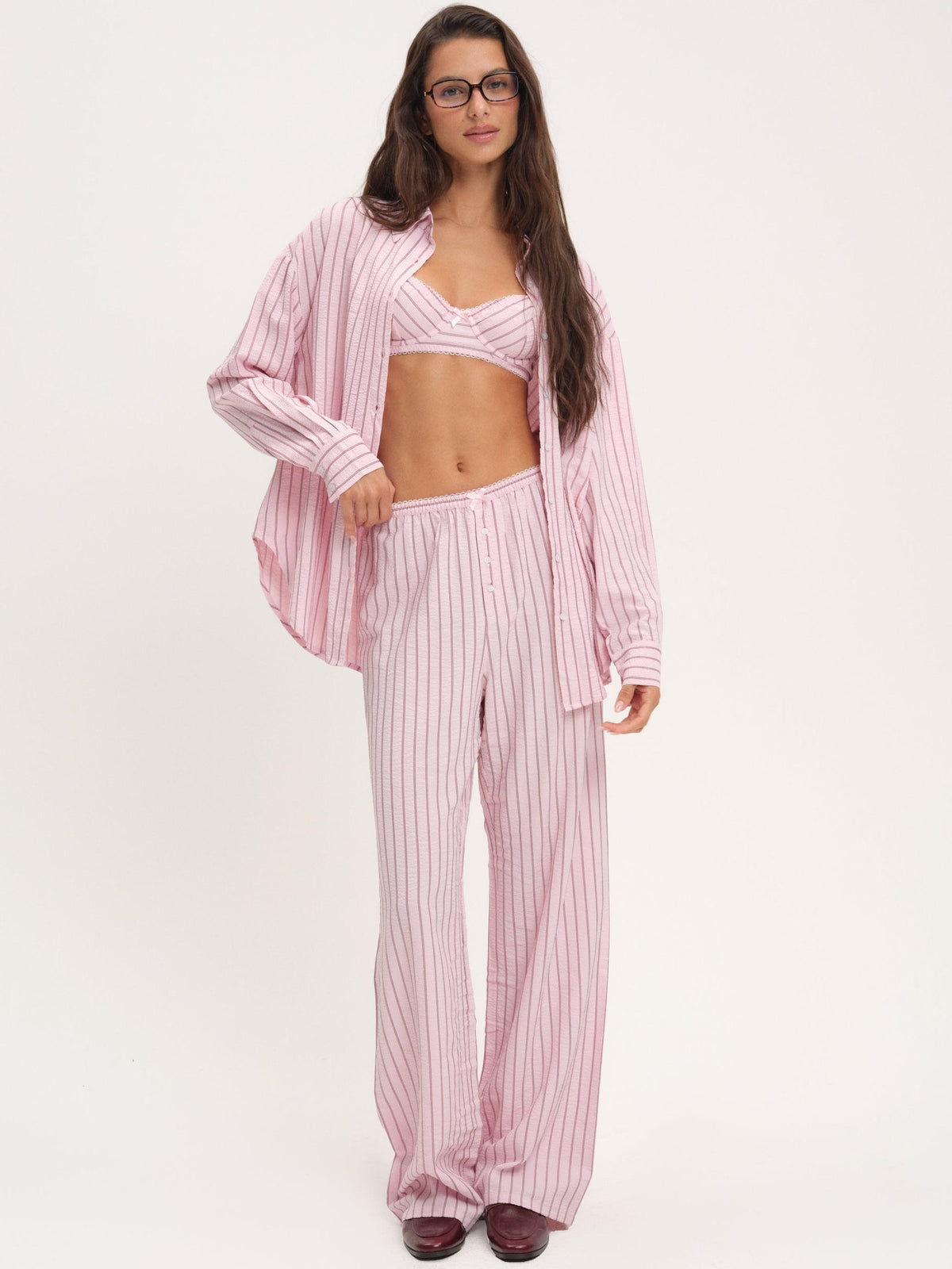 For Love & Lemons Mindy Button-Down Shirt