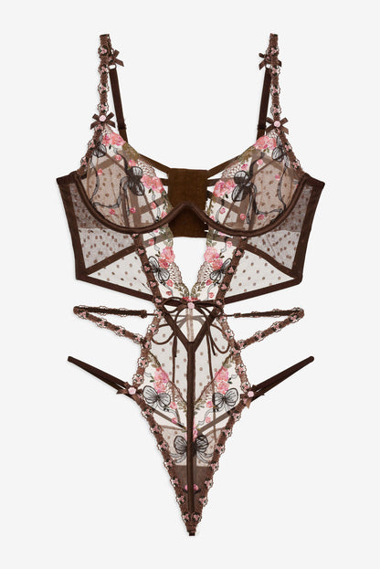 For Love & Lemons Runaway Bows Bodysuit