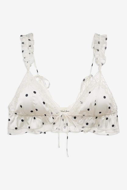 For Love & Lemons Butterfly Lace Ruffle Bralette