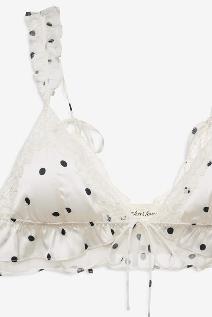 For Love & Lemons Butterfly Lace Ruffle Bralette