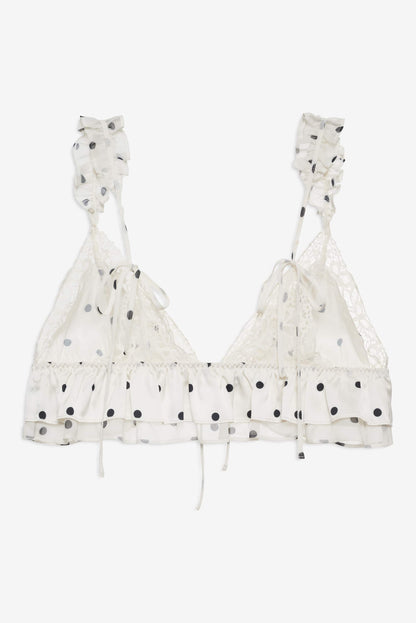 For Love & Lemons Butterfly Lace Ruffle Bralette