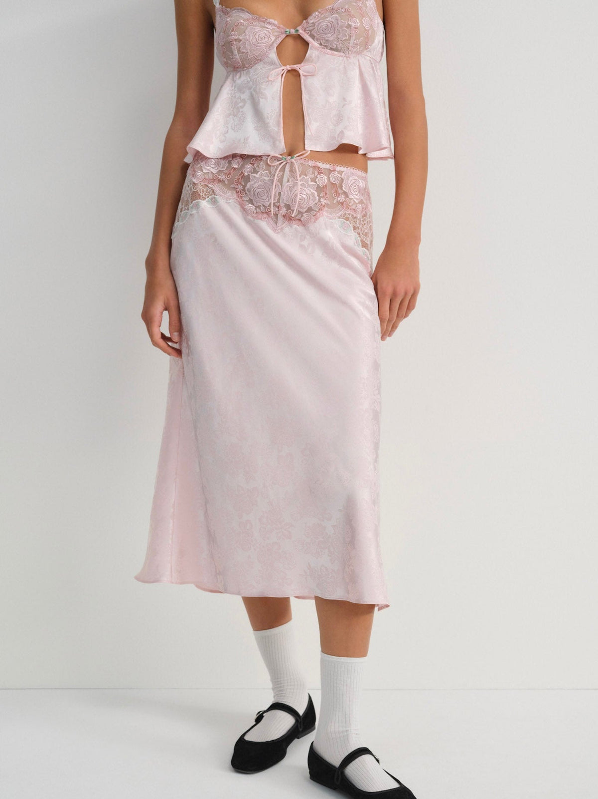 For Love & Lemons Camilla Midi Skirt