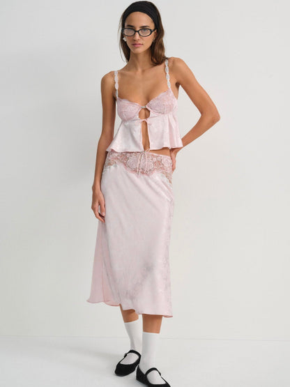 For Love & Lemons Camilla Midi Skirt