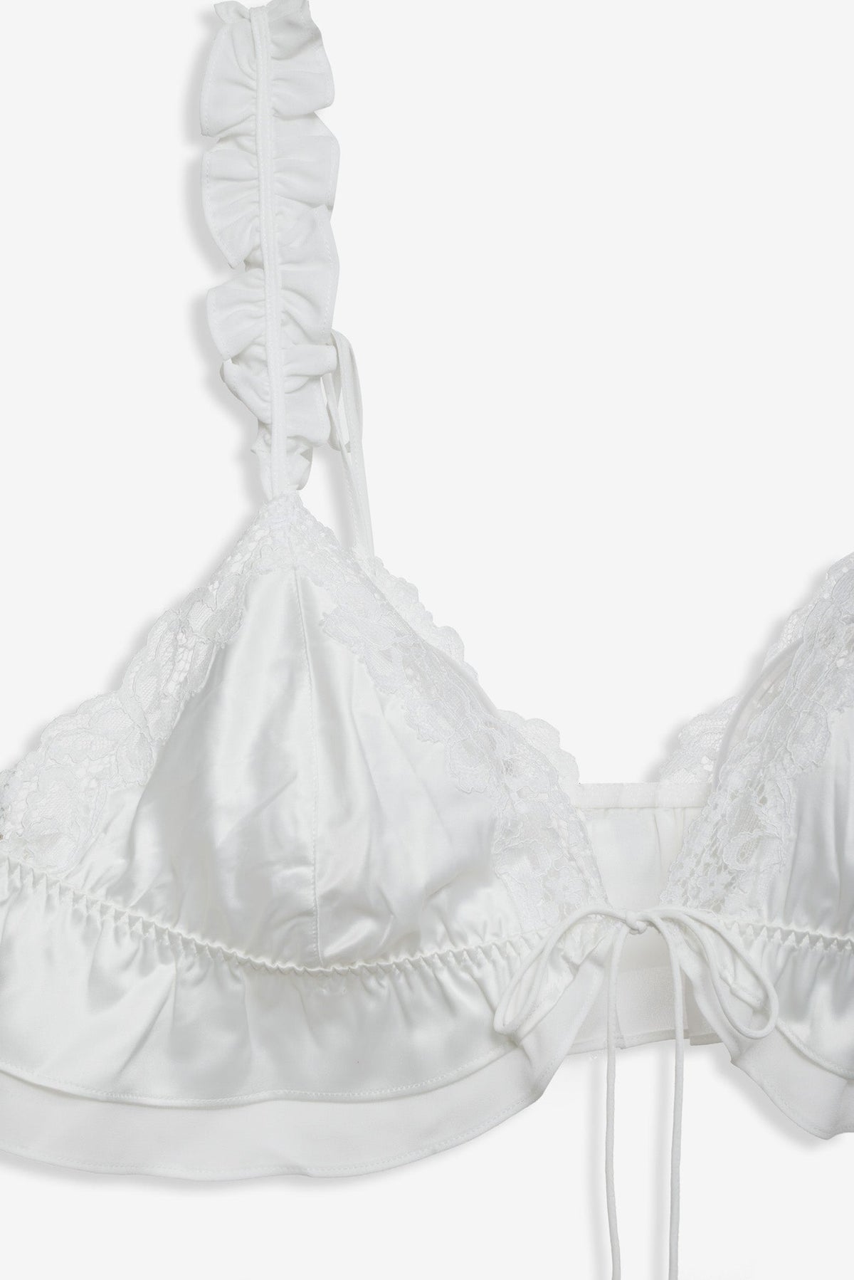 For Love & Lemons Butterfly Lace Ruffle Bralette