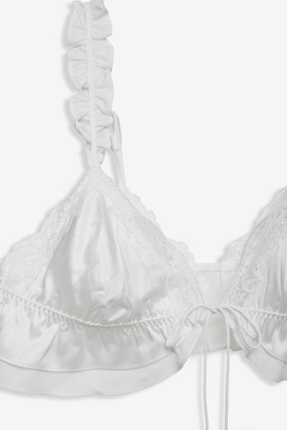 For Love & Lemons Butterfly Lace Ruffle Bralette