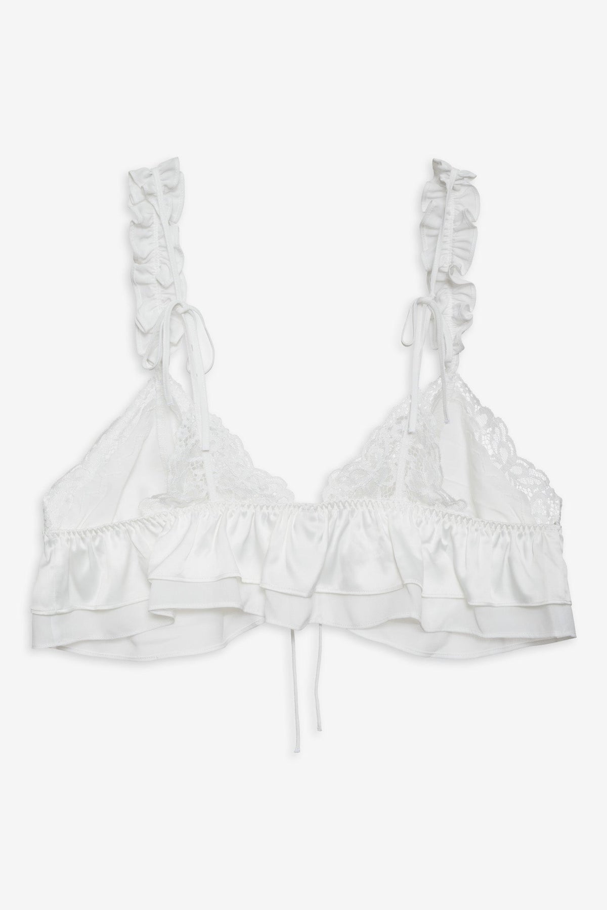 For Love & Lemons Butterfly Lace Ruffle Bralette