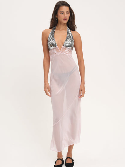 For Love & Lemons Maia Maxi Slip Dress