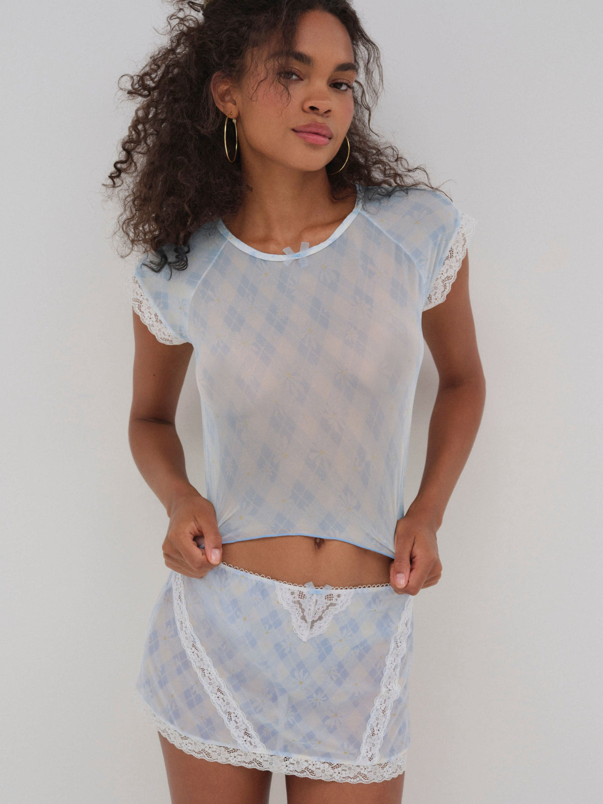 For Love & Lemons Dee Dee Daisy Mini Skirt