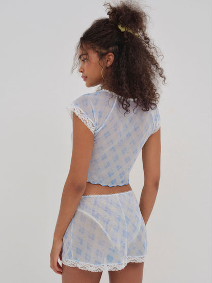 For Love & Lemons Dee Dee Daisy Mini Skirt