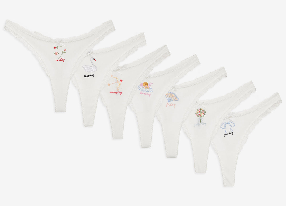 For Love & Lemons Days of The Week Soiree Panty Pack