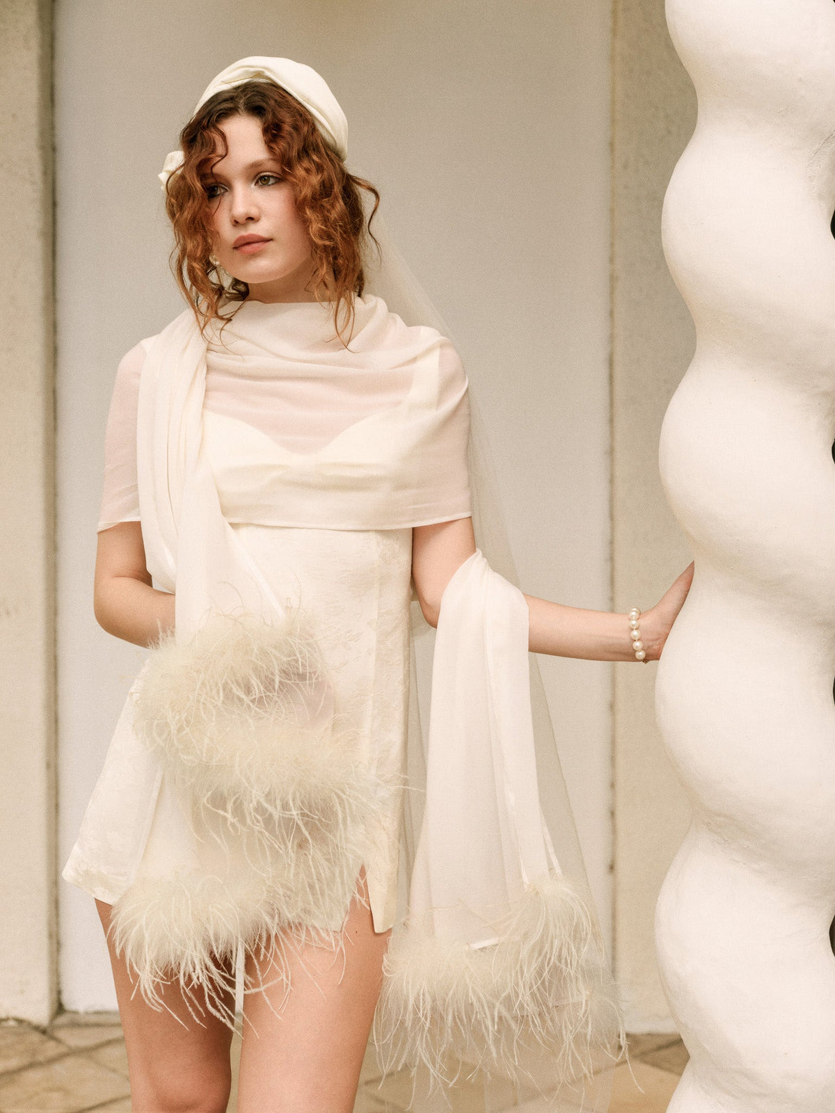 For Love & Lemons Margo Mini Dress and Shawl Set