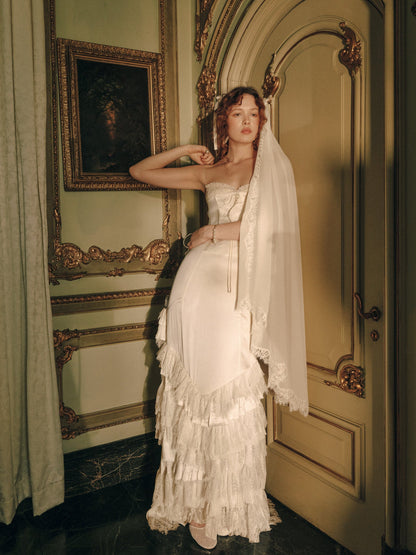 For Love & Lemons Vienna Ruffled Gown