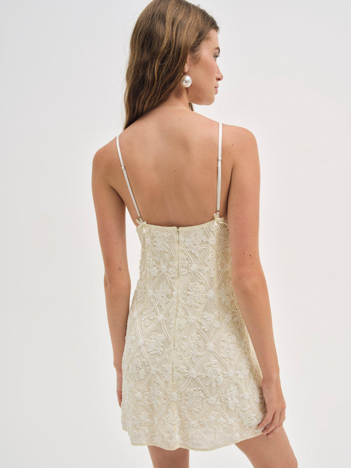 For Love & Lemons Bridget Beaded Mini Dress