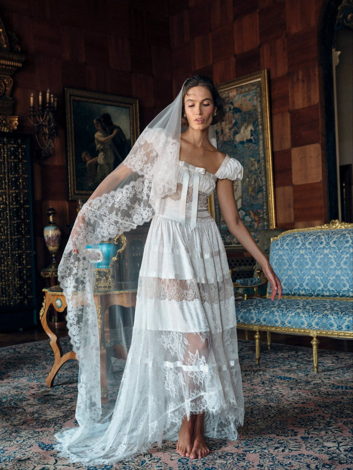 For Love & Lemons Annabelle Lace Gown