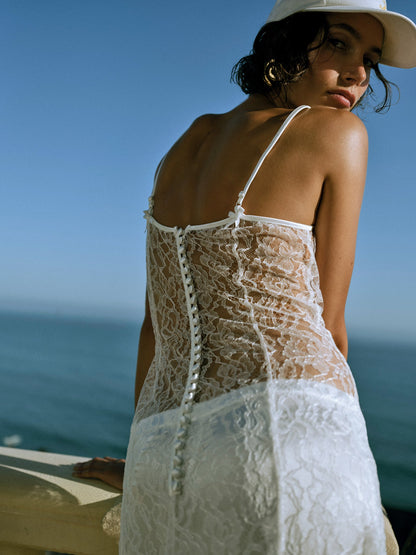 For Love & Lemons Celeste Lace Slip