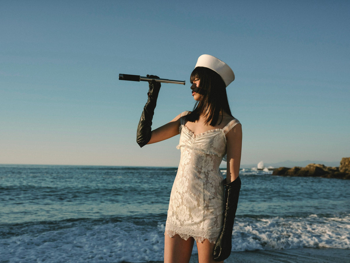 For Love & Lemons Claudia Rose Lace Mini Dress