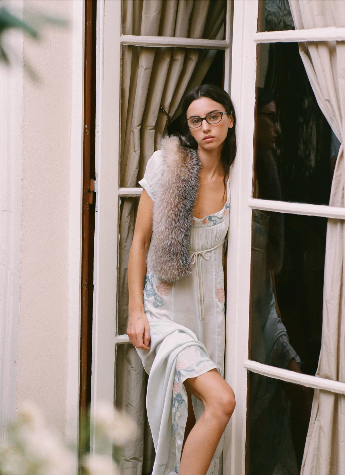 For Love & Lemons Zinnia Rose Embroidered Maxi Dress