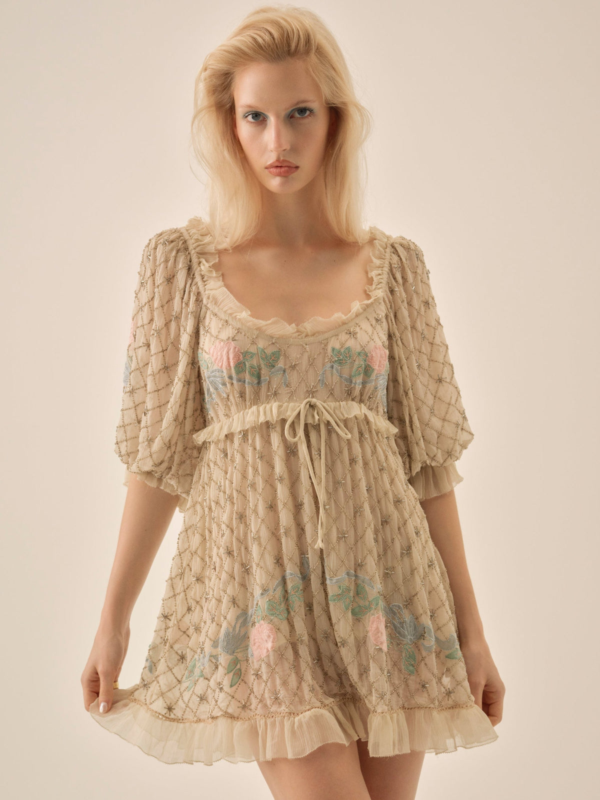 For Love & Lemons Spellbound Rose Mini Dress