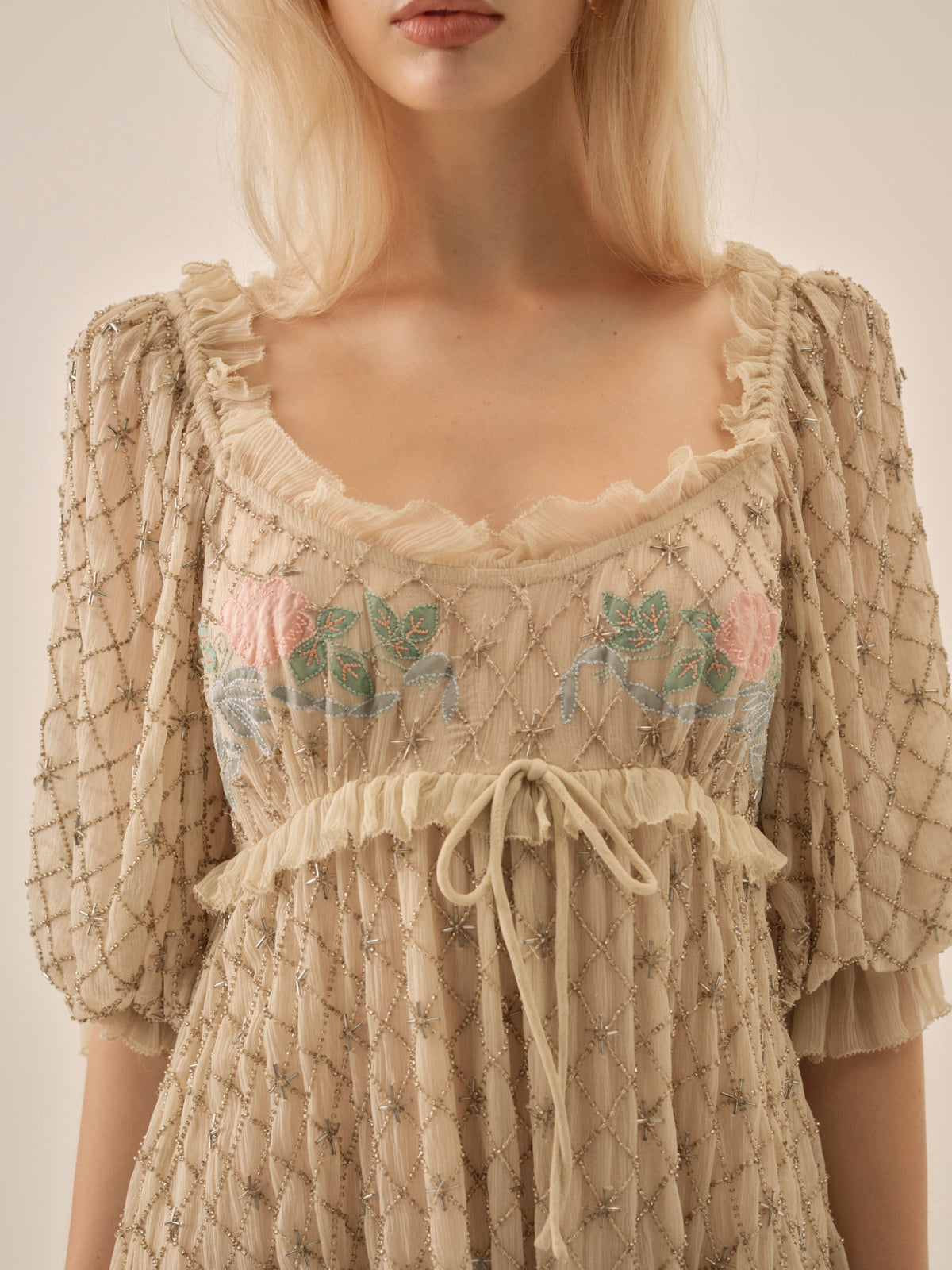 For Love & Lemons Spellbound Rose Mini Dress