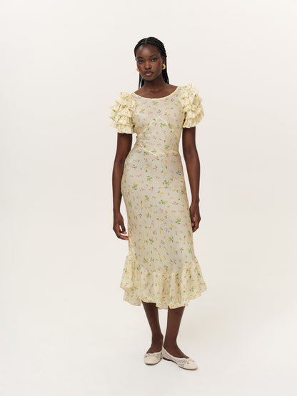 For Love & Lemons Liam Floral Maxi Dress