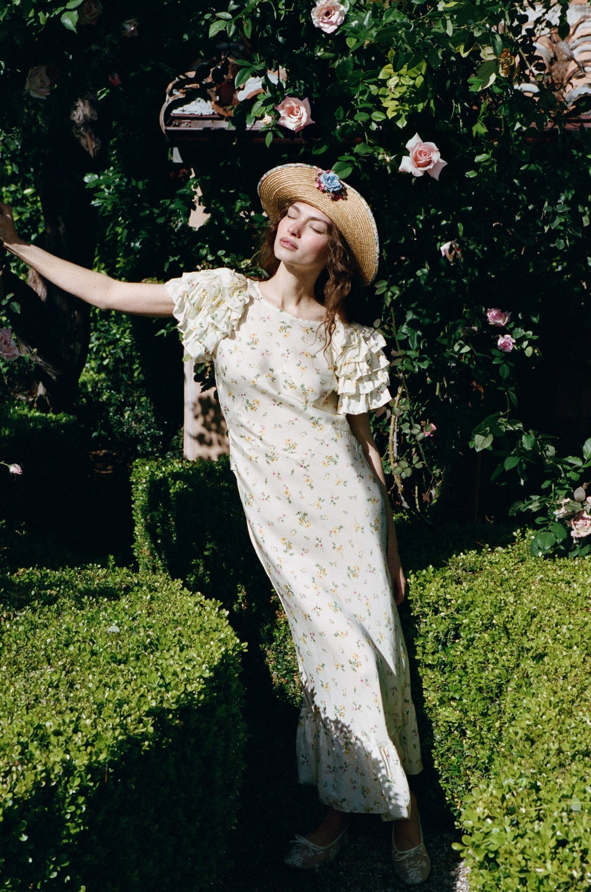 For Love & Lemons Liam Floral Maxi Dress