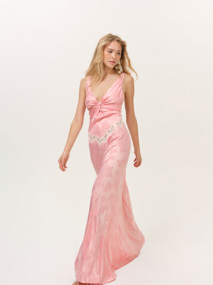 For Love & Lemons Bubblegum Maxi Dress