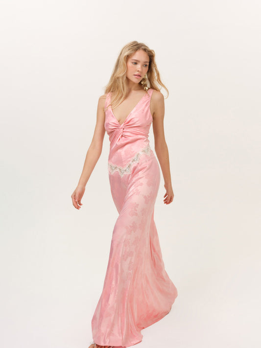 For Love & Lemons Bubblegum Maxi Dress