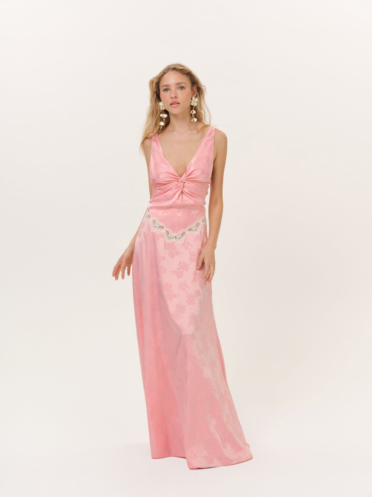 For Love & Lemons Bubblegum Maxi Dress