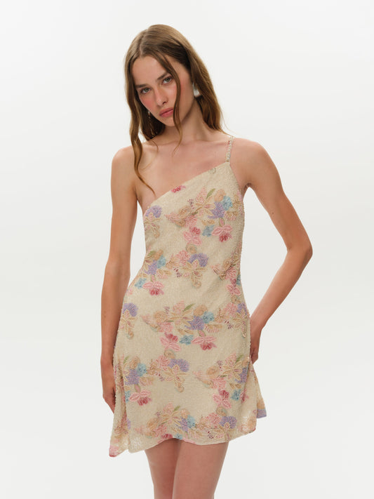 For Love & Lemons Lulu Shell Beaded Mini Dress