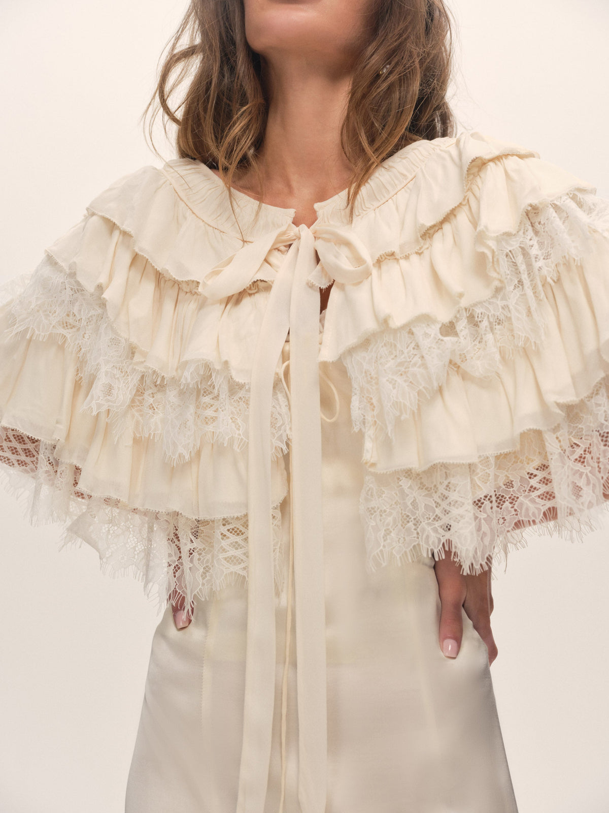 For Love & Lemons Vienna Ruffled Shawl